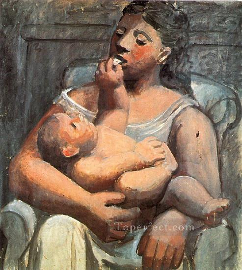Mother and child 1907 Pablo Picasso Oil Paintings